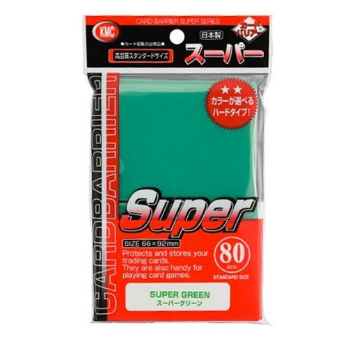 KMC 80 card sleeves deck protectors - Super Green - 001034