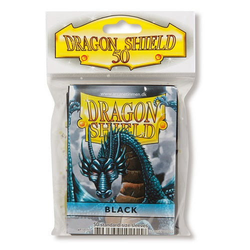 Dragon Shield 50 - Standard Deck Protector Sleeves - Black