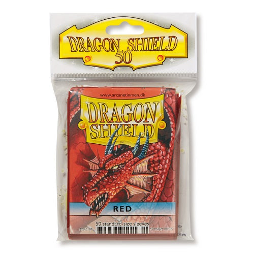 Dragon Shield 50 - Standard Deck Protector Sleeves - Red