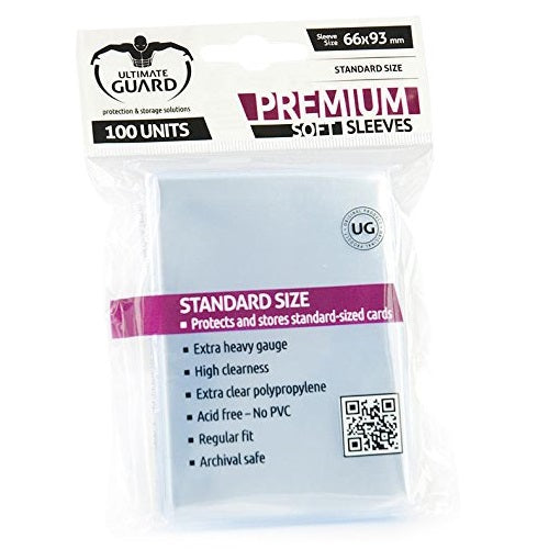 Ultimate Guard 100 - Standard Premium Soft Deck Protector Sleeves - Clear - UGD010051