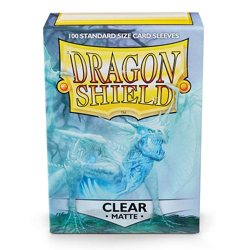 Dragon Shield 100 - Standard Deck Protector Sleeves - Matte Clear - AT-11001