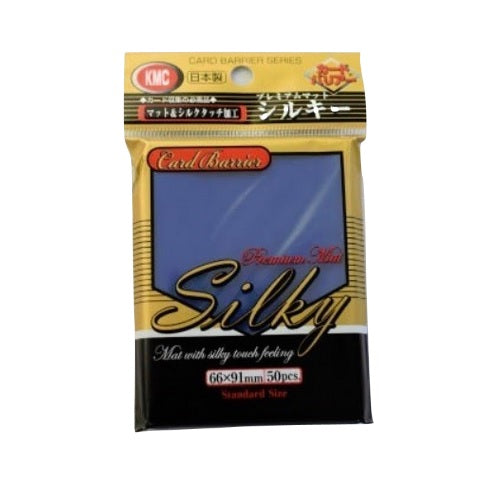 KMC 50 card sleeves deck protectors - Standard Size - Silky Matte Blue - 001706
