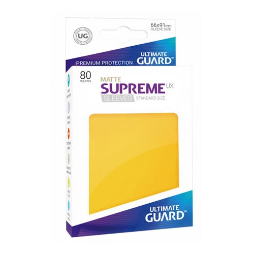Ultimate Guard 80 - Supreme UX Sleeves Standard Size - Matte Yellow - UGD010565