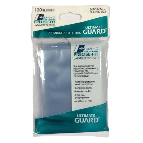 Ultimate Guard 100 - Mini Sleeves Precise Fit - Japanese Size(Side-Load) - Transparent - UGD010481