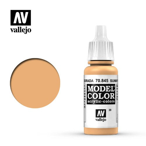 Acrylicos Vallejo -020 - 70845 - Model Color - Sunny Skin Tone - 17 ml.