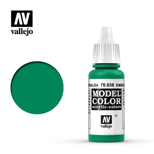 Acrylicos Vallejo -071 - 70838 - Model Color - Emerald - 17 ml.