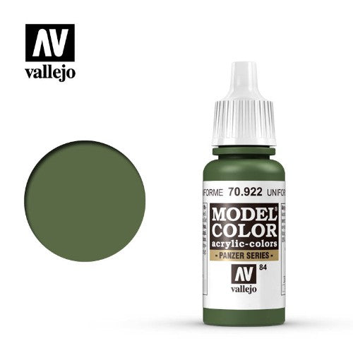 Acrylicos Vallejo -084 - 70922 - Model Color - Uniform Green - 17 ml.