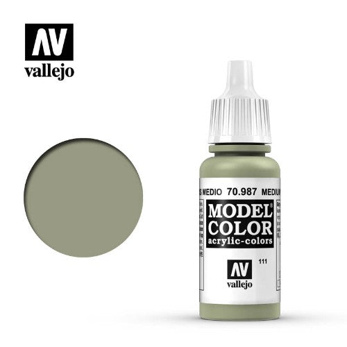 Acrylicos Vallejo -111 - 70987 - Model Color - Medium Grey - 17 ml.