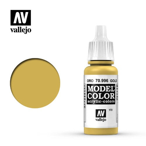 Acrylicos Vallejo -172 - 70996 - Model Color - Gold - 17 ml.