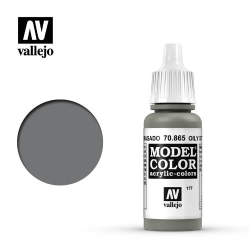 Acrylicos Vallejo -177 - 70865 - Model Color - Oily Steel - 17 ml.