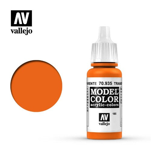 Acrylicos Vallejo -185 - 70935 - Model Color - Transparent Orange - 17 ml.