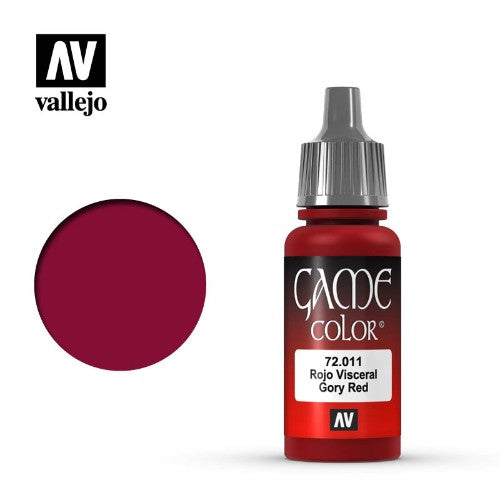 Acrylicos Vallejo -011 - 72011 - Game Color - Gory Red - 17 ml.