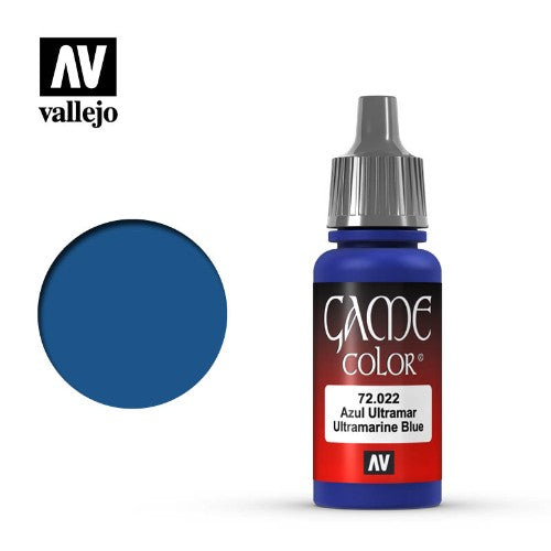 Acrylicos Vallejo -022 - 72022 - Game Color - Ultramarine Blue - 17 ml.