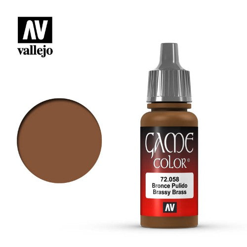 Acrylicos Vallejo -058 - 72058 - Game Color - Brassy Brass - 17 ml.