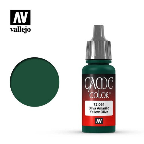 Acrylicos Vallejo -064 - 72064 - Game Color - Yellow Olive - 17 ml.