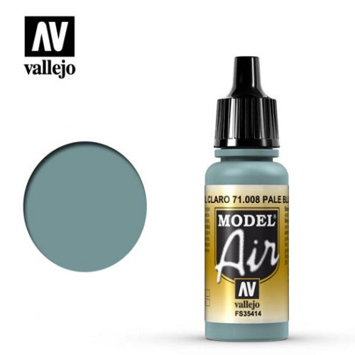Acrylicos Vallejo - 71008 - Model Air - Pale Blue - 17 ml.