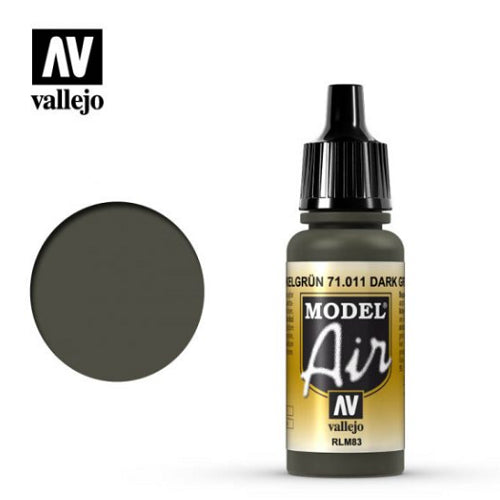 Acrylicos Vallejo - 71011 - Model Air - Dark Green RLM83 - 17 ml.