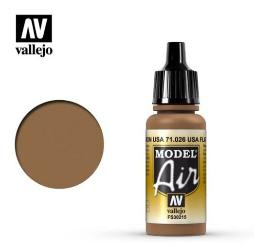 Acrylicos Vallejo - 71026 - Model Air - US Flat Brown - 17 ml.
