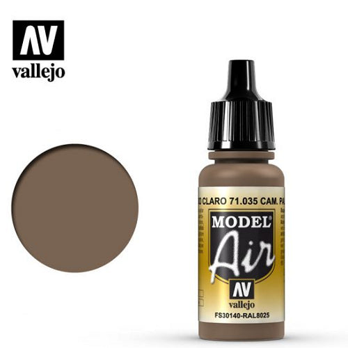 Acrylicos Vallejo - 71035 - Model Air - Camouflage Pale Brown - 17 ml.