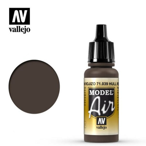 Acrylicos Vallejo - 71039 - Model Air - Hull Red - 17 ml.