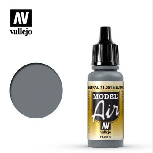 Acrylicos Vallejo - 71051 - Model Air - Neutral Gray - 17 ml.
