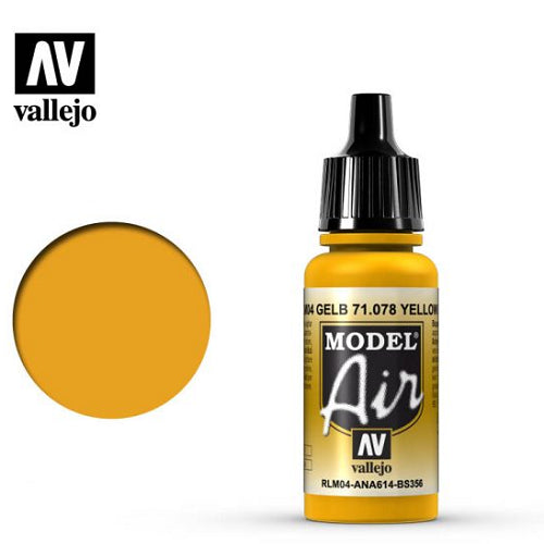 Acrylicos Vallejo - 71078 - Model Air - Yellow RLM04 - 17 ml.