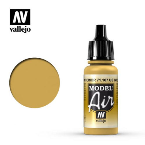 Acrylicos Vallejo - 71107 - Model Air - US Interior Yellow - 17 ml.